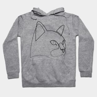 Feline - cat one line Hoodie